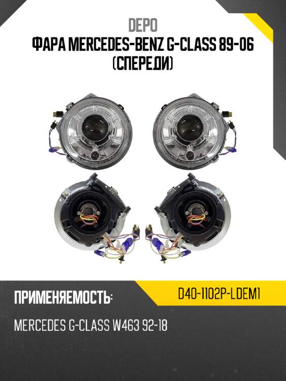 Фара mercedes-benz g-class 89-06 спереди depo d40-1102p-ldem1