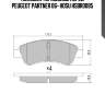 Колодки тормозные перед peugeot partner 06- hosu hsbr0085