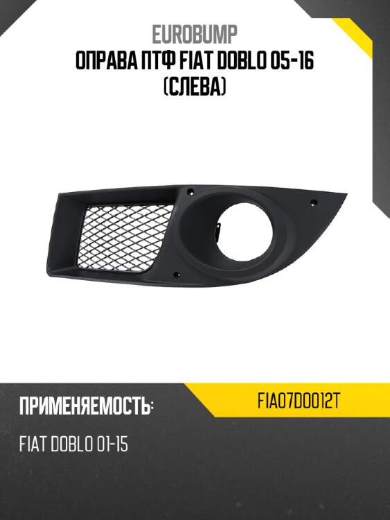 Оправа птф fiat doblo 05-16 слева eurobump fia07do012t