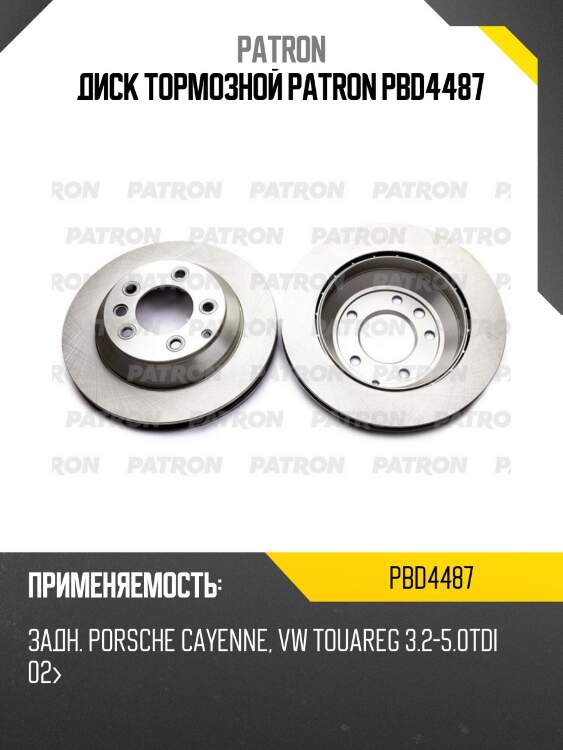 Диск тормозной patron pbd4487