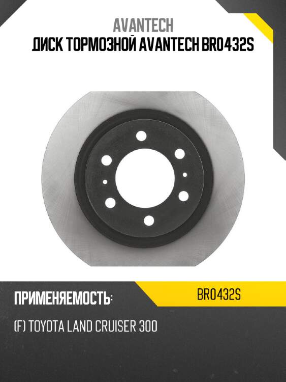 Диск тормозной avantech  br0432s