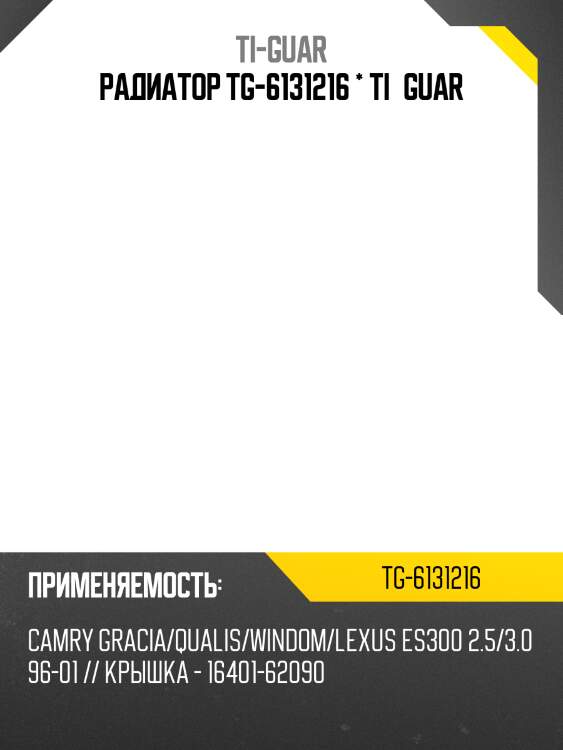 Радиатор tg-6131216 * ti•guar