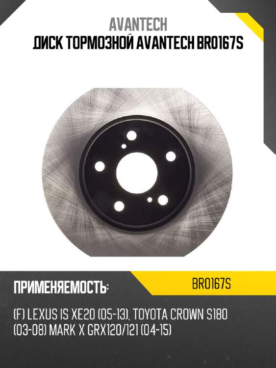Диск тормозной avantech br0167s