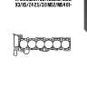 Прокладка гбц (1.00mm), bmw x3/x5/z4 2.5/3.0 m52/m54 01-