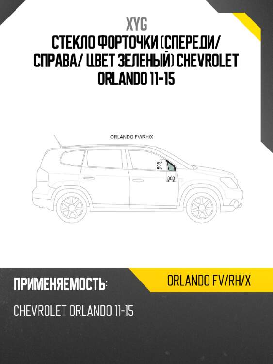 XYG Стекло форточки Спереди XYG ORLANDOFVRHX