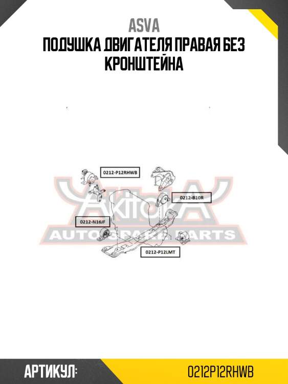 Подушка двигателя правая без кронштейна