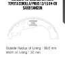 Колодки тормозные барабан toyota corolla/prius 1.3/1.5 04-08 sa169 sangsin