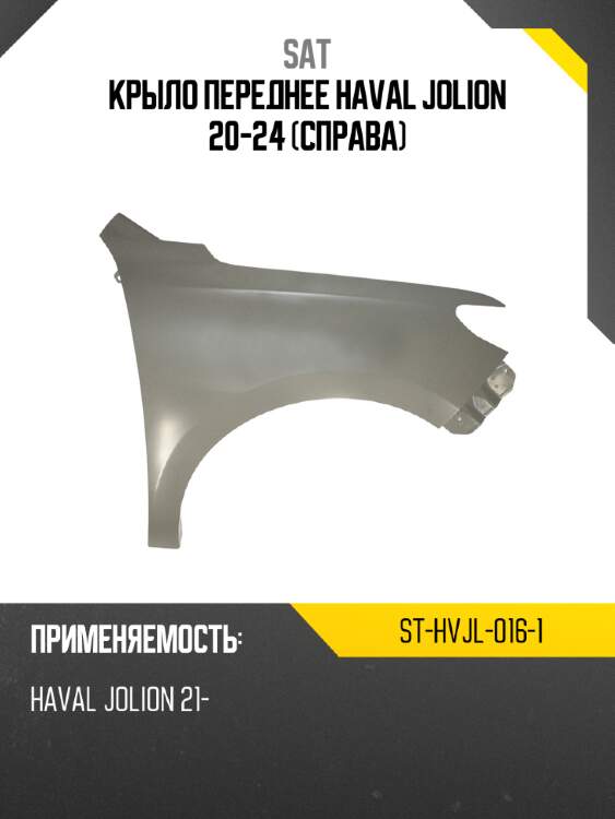 Крыло переднее haval jolion 20-24 справа sat st-hvjl-016-1