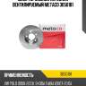 Диск тормозной передний вентилируемый metaco 3050181