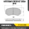 Колодки тормозные спереди toyota mark ii x80 88-96  sat st-04465-22060