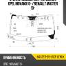 Стекло лобовое датчик дождя opel movano 10-  xyg master-09-vscp lfw/x